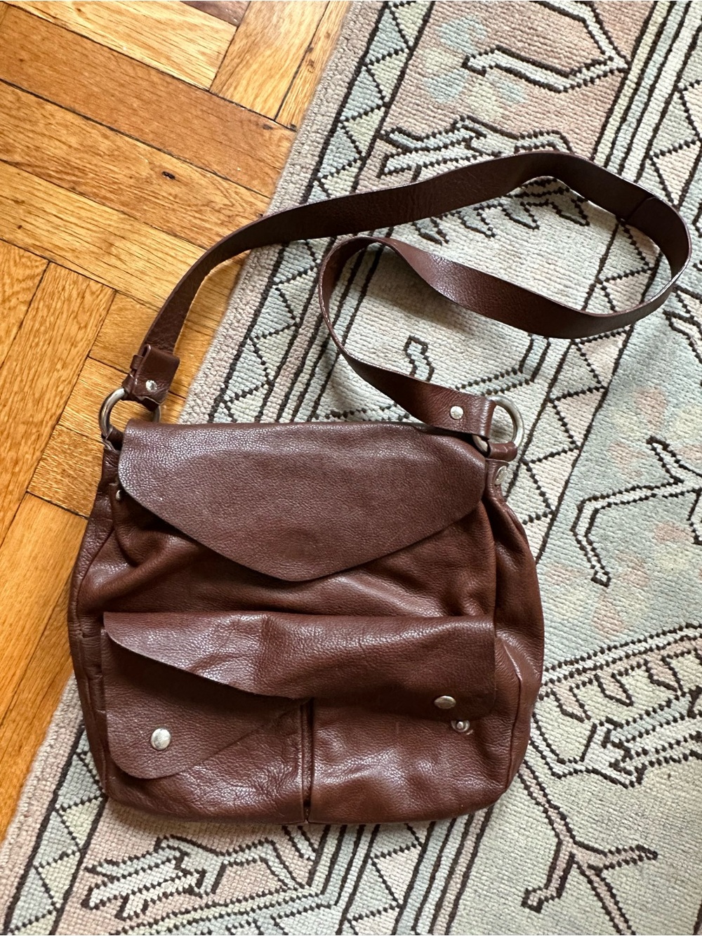 Brown Leather Crossbody Bag